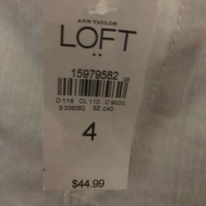 Loft white denim shorts